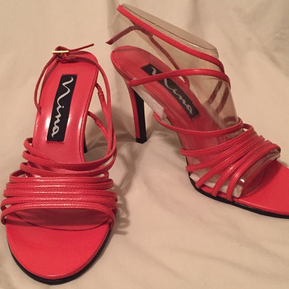 Nina Coral strap heel